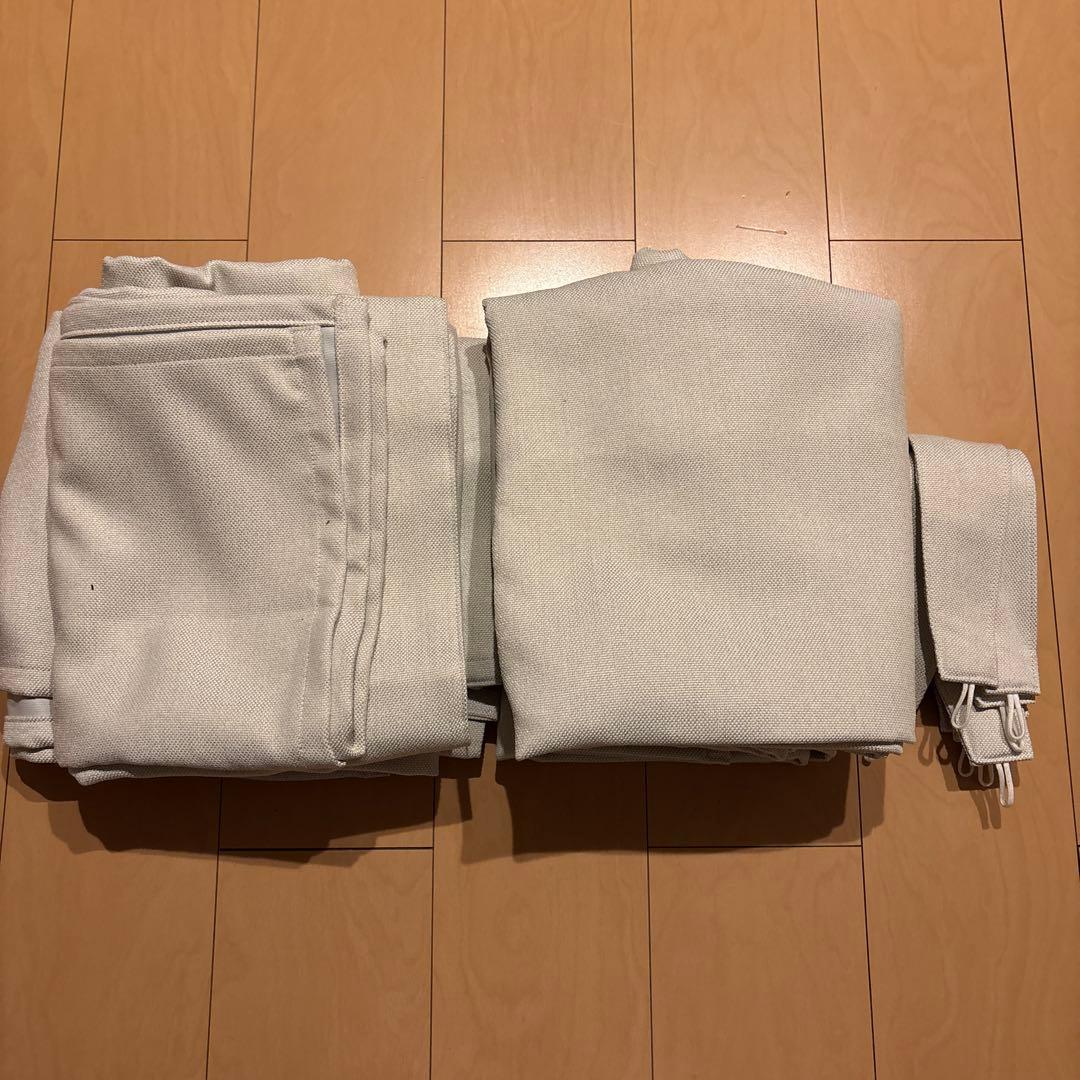 ポリエステル二重織ノンプリーツカーテン　無印良品　4枚