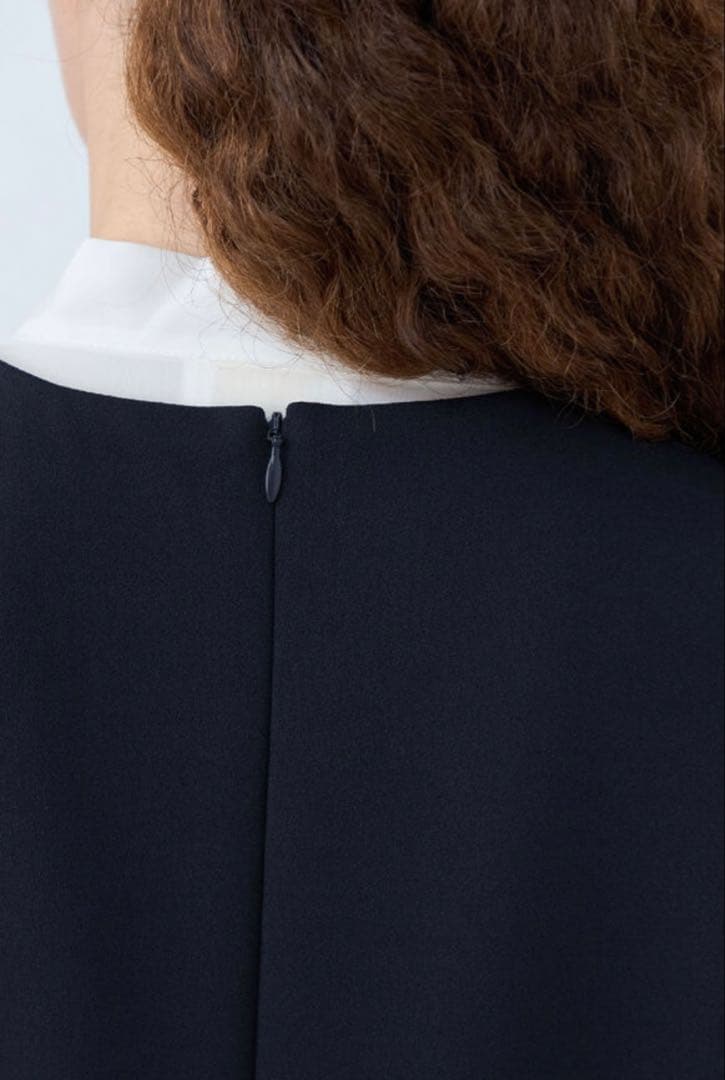 ジョーゼットジャージー Vネックオールインワン