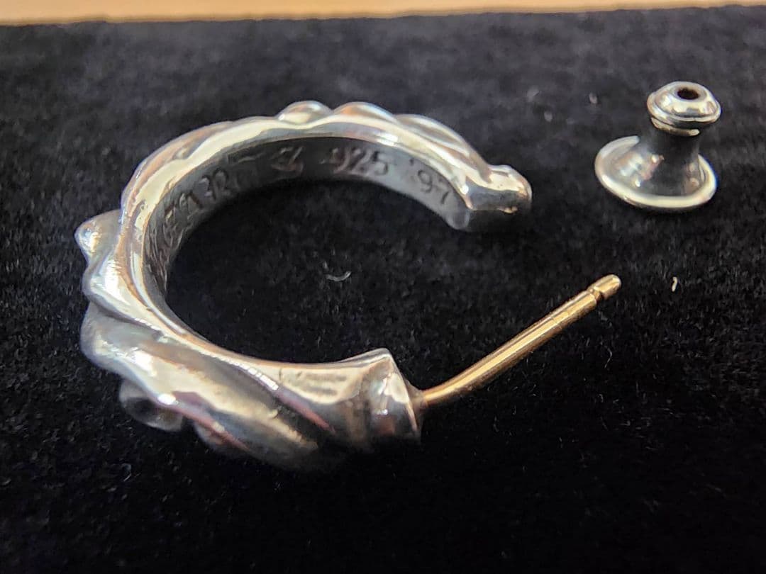 Chrome Hearts クロムハーツ　スクロールフープピアス (片耳用)