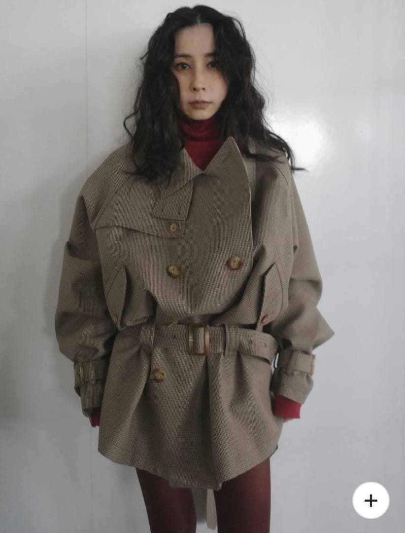 【amerivintage］DADDY MIDI TRENCH COAT S