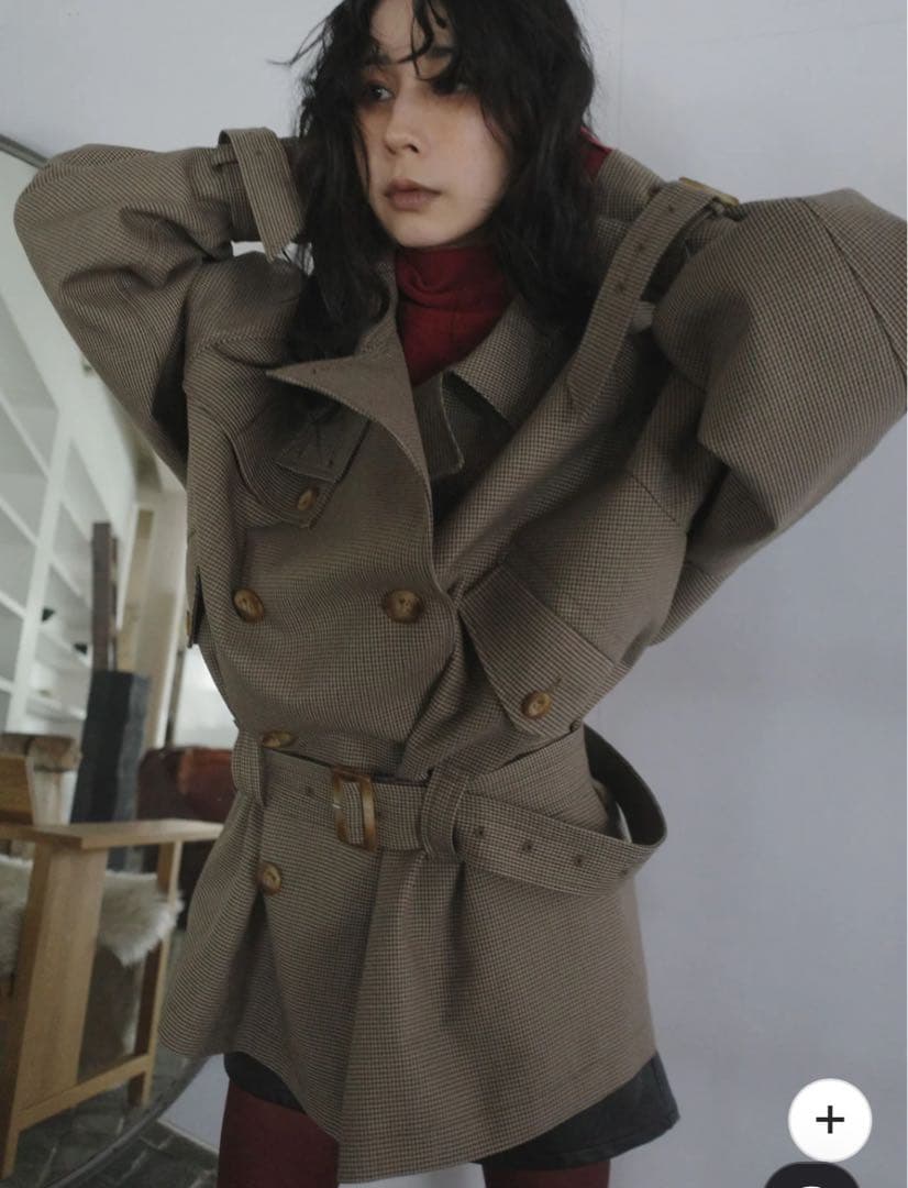 【amerivintage］DADDY MIDI TRENCH COAT S