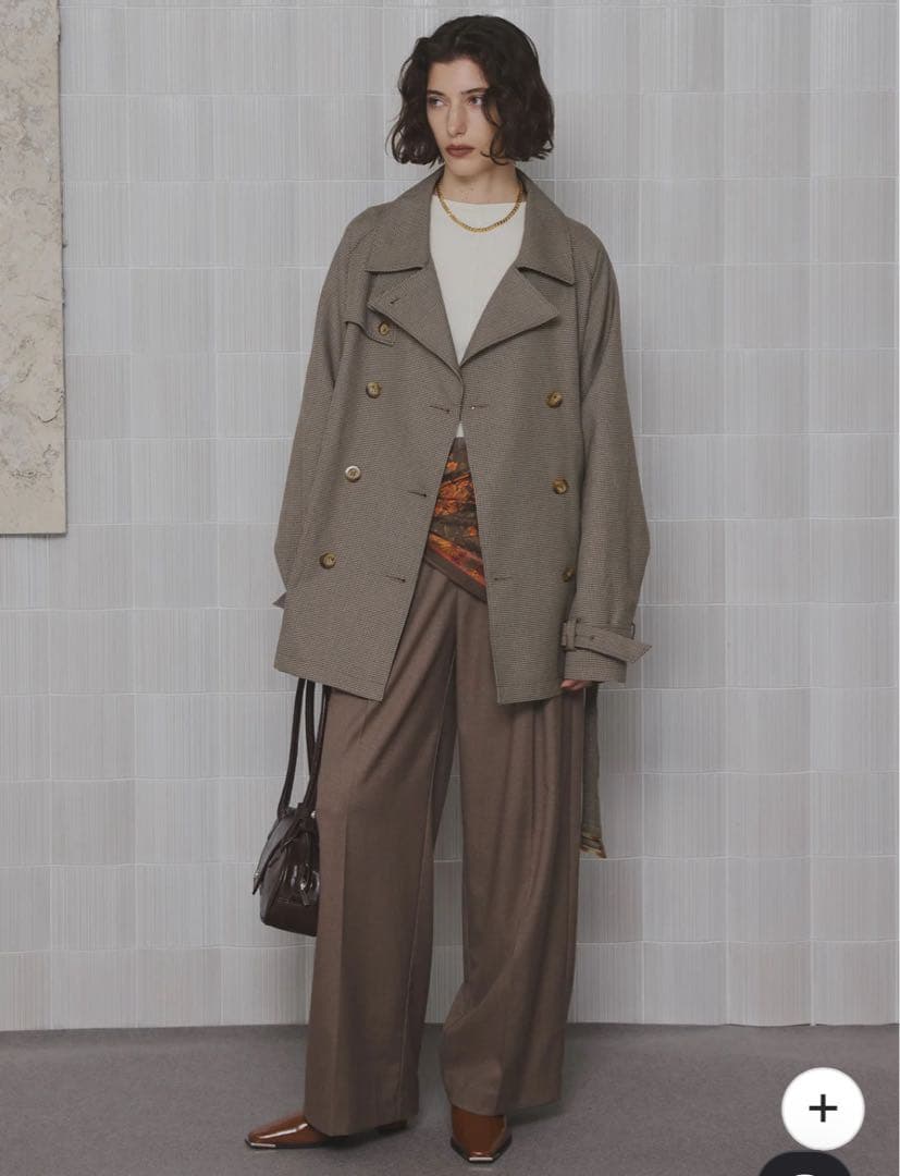 【amerivintage］DADDY MIDI TRENCH COAT S