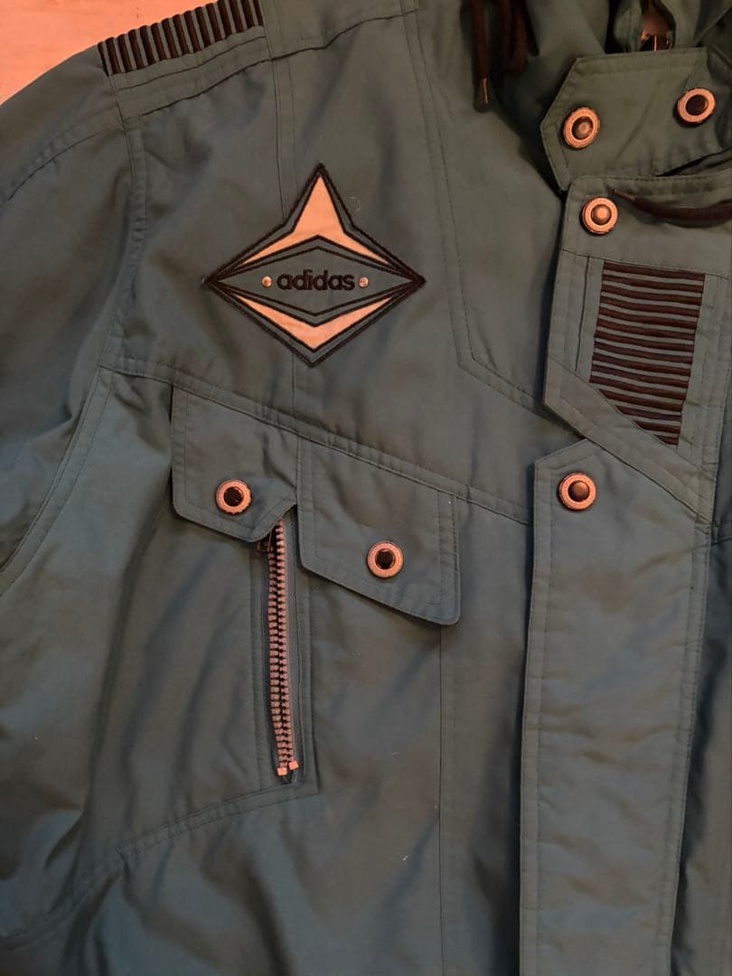【超希少】アディダス スキーウェア ジャケット ヴィンテージ グリーン L