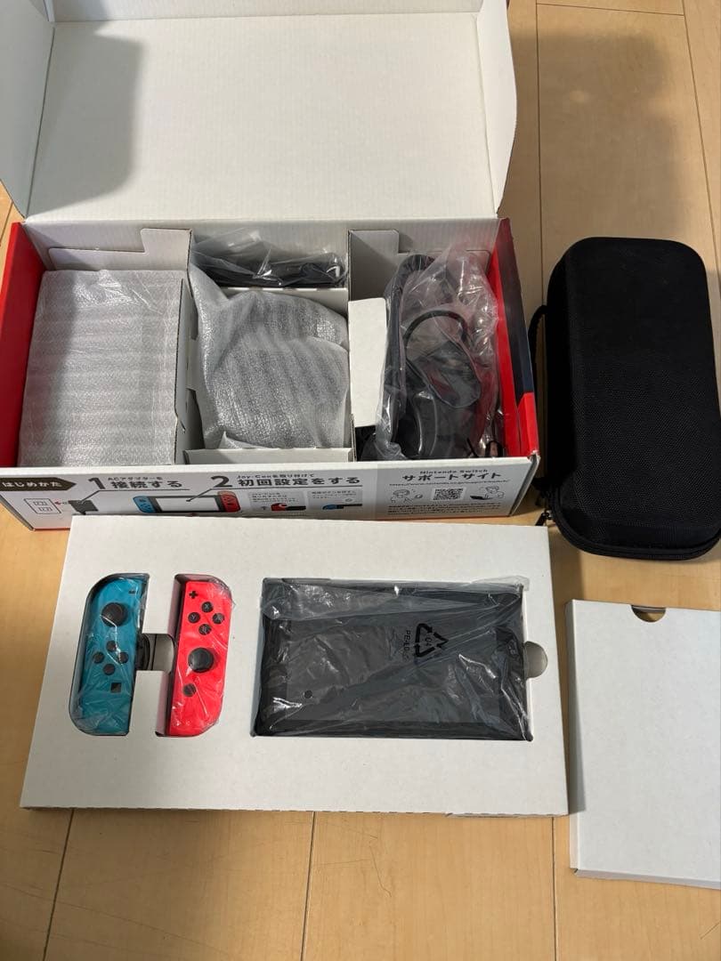 Nintendo Switch 本体 ネオンブルー/ネオンレッド ケース付