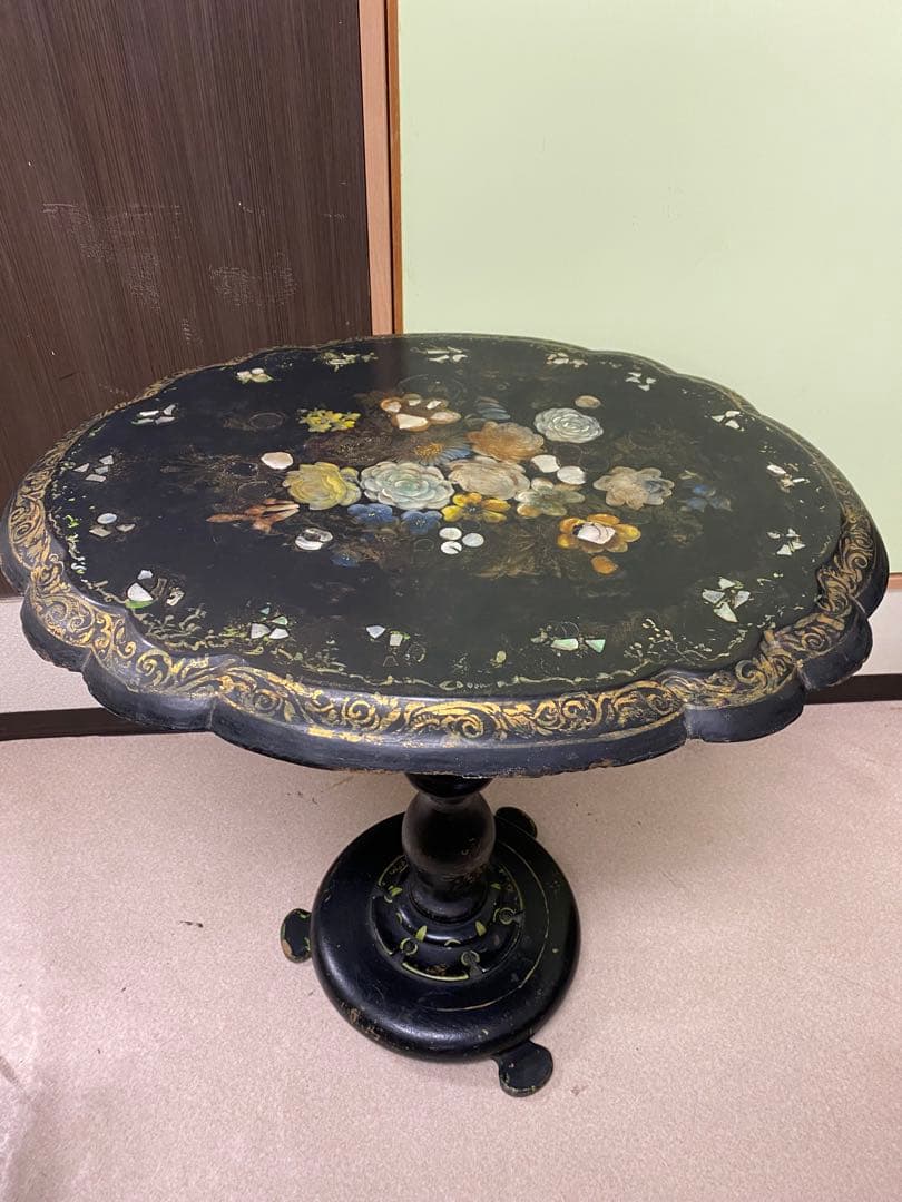3-1538 アンティーク　ティルトップテーブル