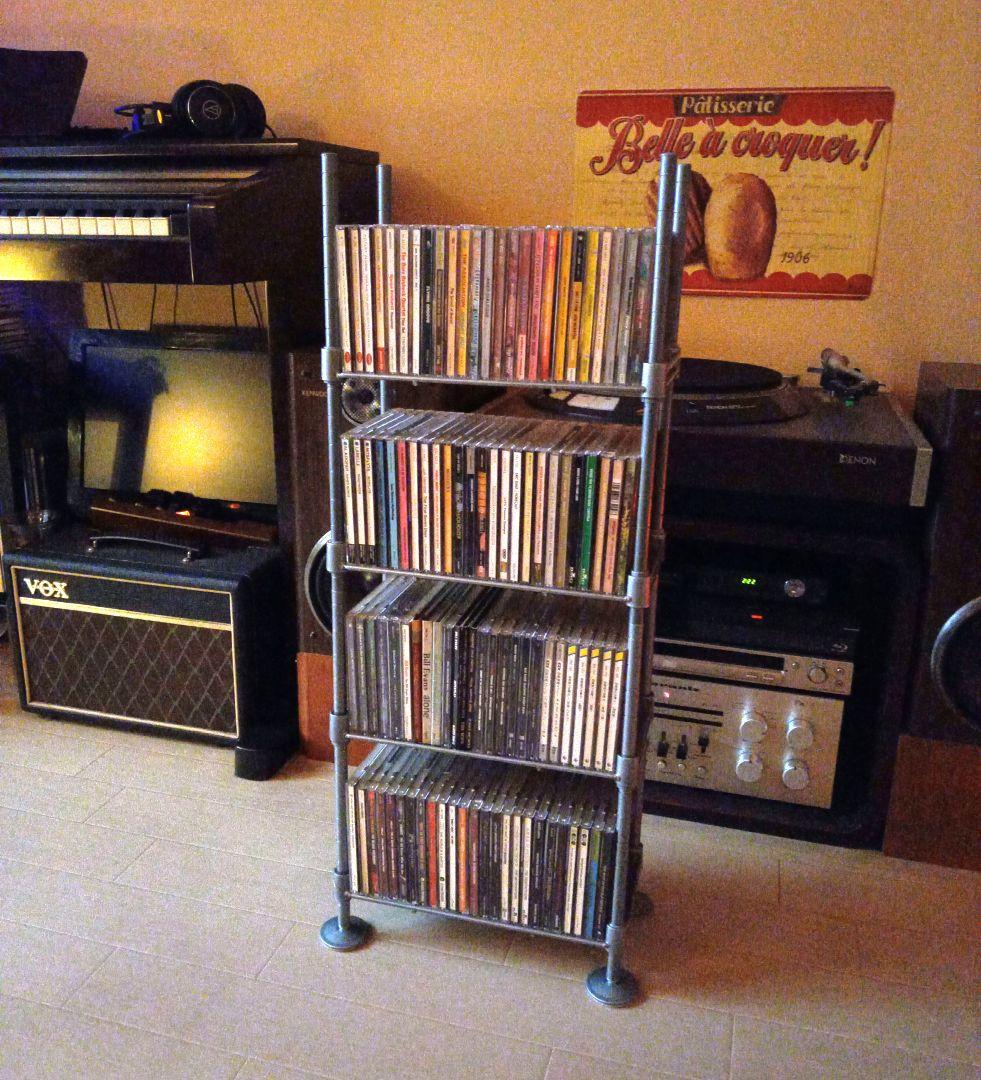 ＣＤラック　１００枚収納可能　大容量オーディオラジカセカセットLpレコードラック