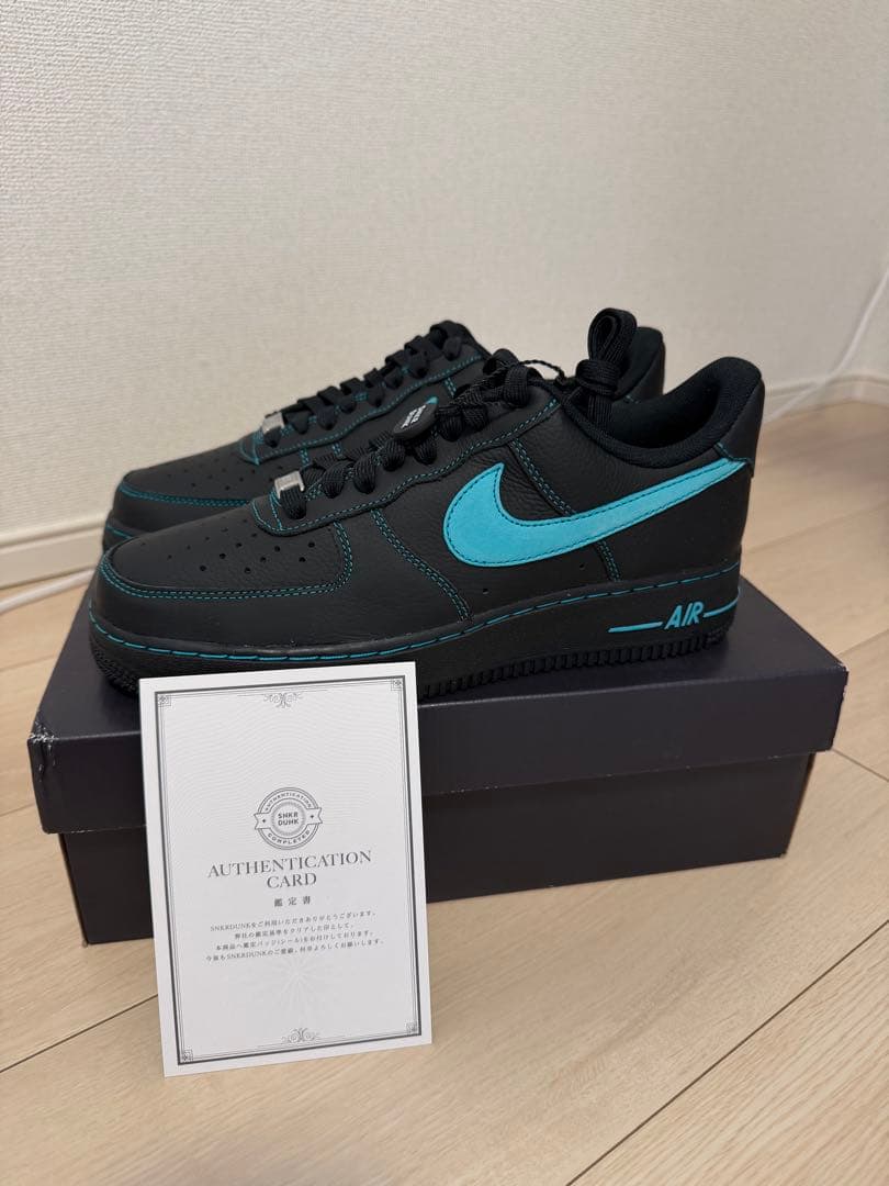 靴 Nike Air Force 1 Low Black Tiffany 26cm