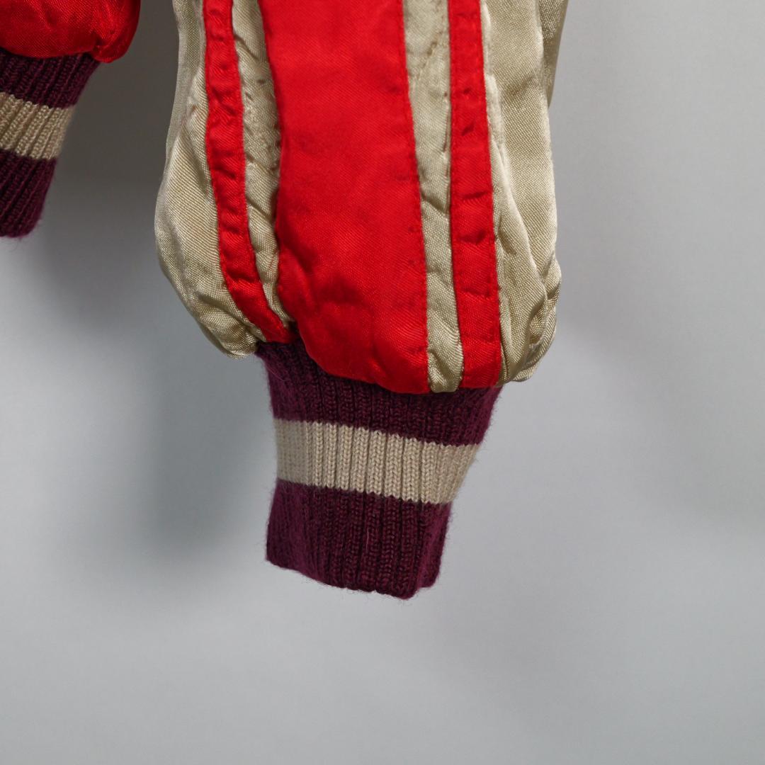 PINBALL スカジャン　リバーシブル　戦闘機　竜　富士山　ブラック　サテン