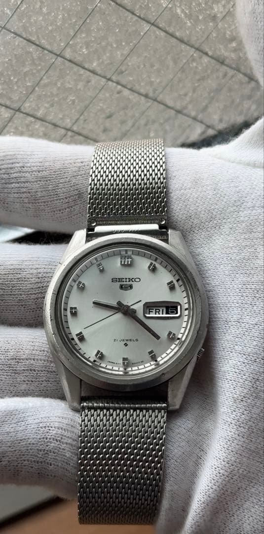 SEIKO 5 ⭐️自動巻き ⭐️ヴィンテージ ⭐️シルバーダイヤル ⭐️最安値
