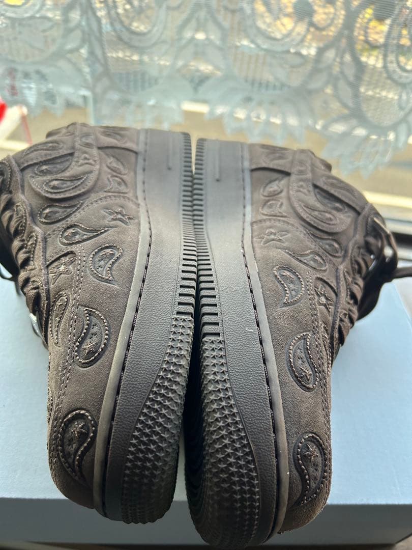 エアフォース1 バロックブラウン　ペイズリー刺繍スニーカー28cm 10インチ