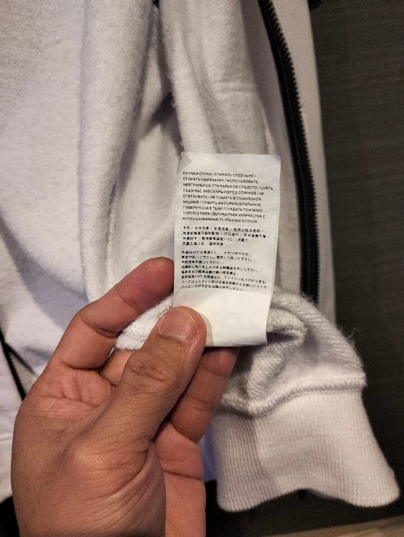 Stone  ホワイトパーカー サイズ XL