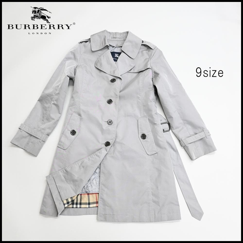 48093★年 バーバリーロンドン トレンチコート ナイロン グレー*