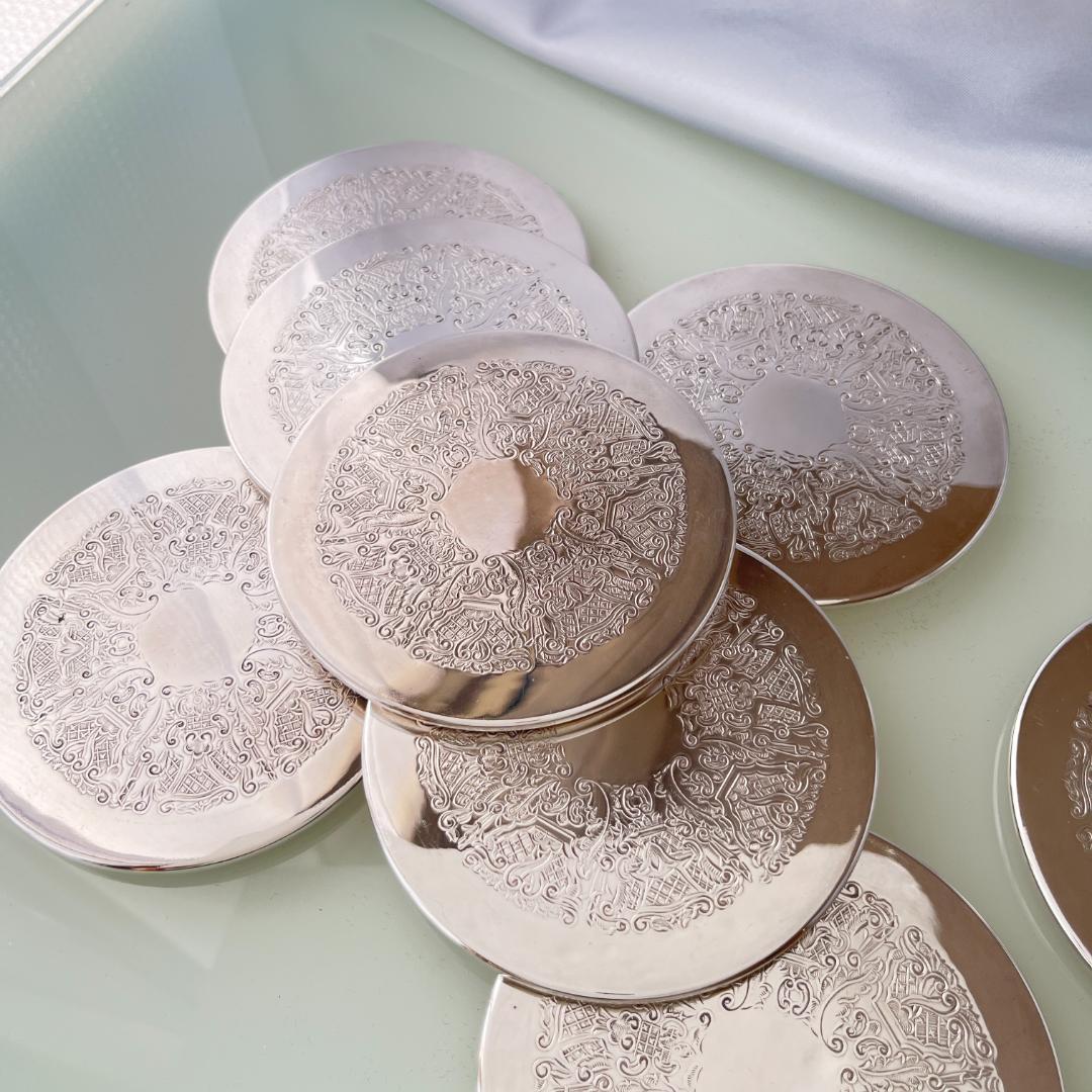 【英国】 プレースマット 23cm / コースター 10cm　各8枚