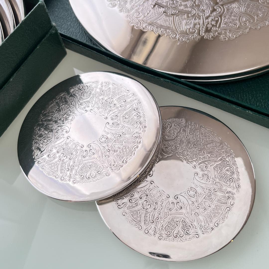 【英国】 プレースマット 23cm / コースター 10cm　各8枚