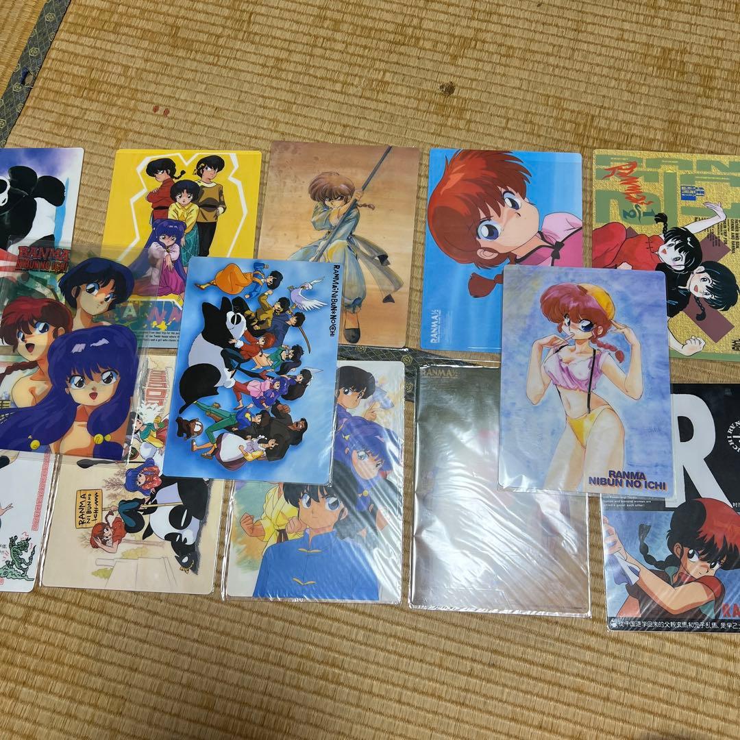 乱馬1/2 下敷き13枚　当時物　公式商品