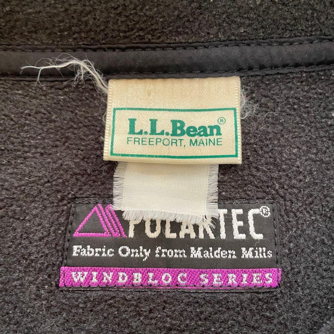 エルエルビーン フリース ハーフジップ ポーラテック プルオーバー 総柄