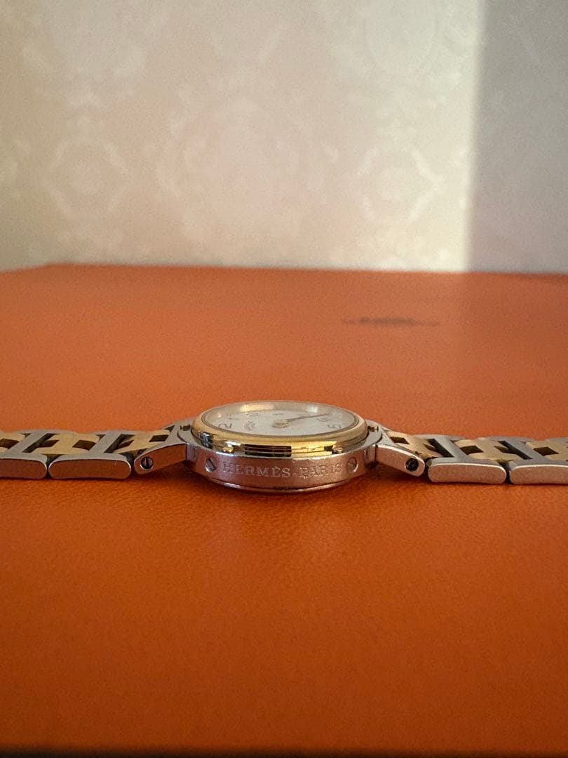 エルメス時計/極美品クリッパー/電池交換済み/新品仕上げ正常稼働品/レディース