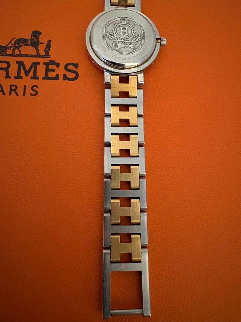 エルメス時計/極美品クリッパー/電池交換済み/新品仕上げ正常稼働品/レディース