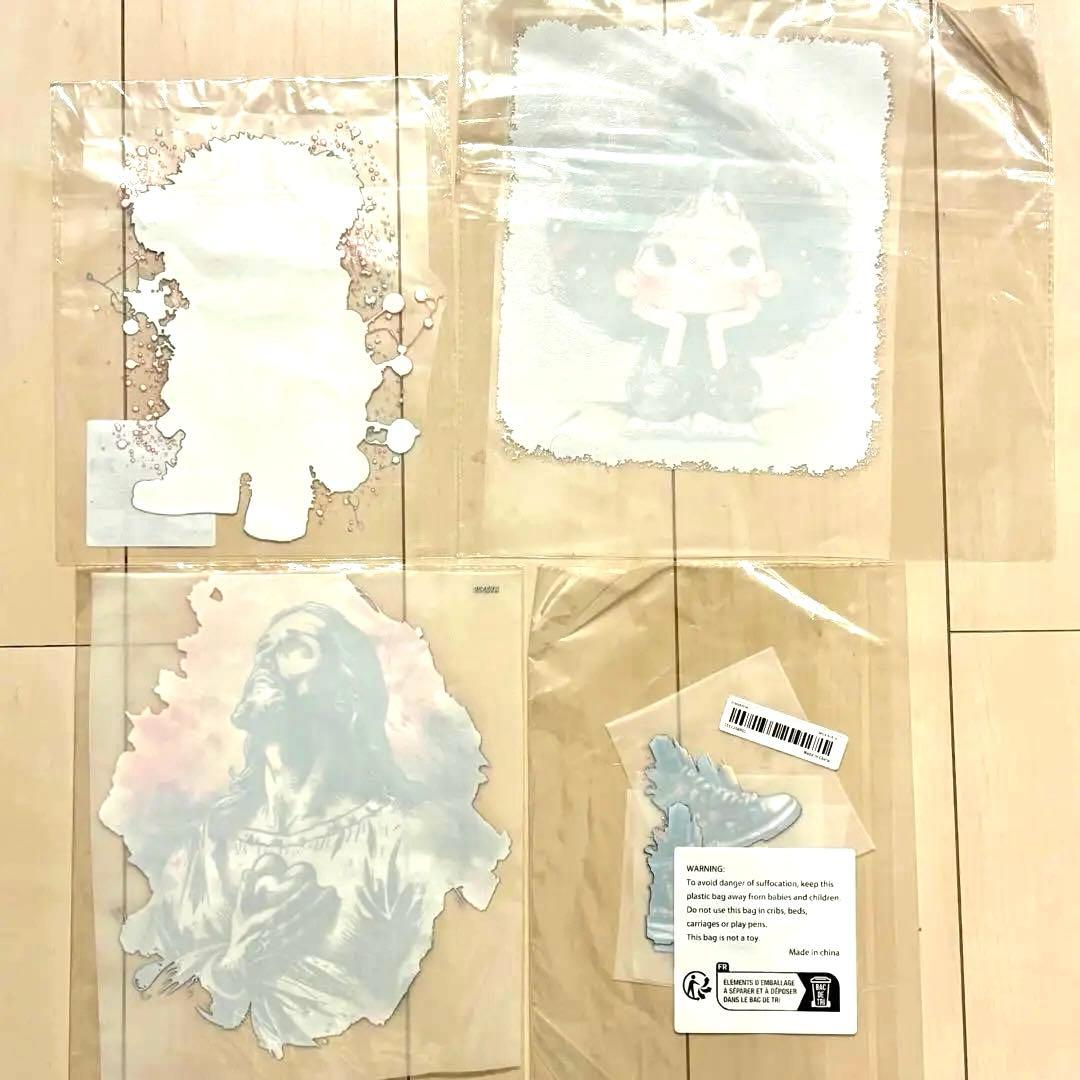 小型のヒートプレス機　ワッペン　刺繍パッチ　計36点セット