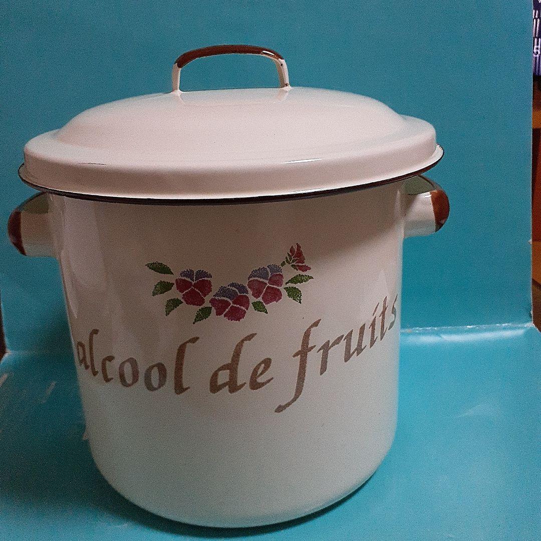 ホーロー保存容器 花柄 大容量