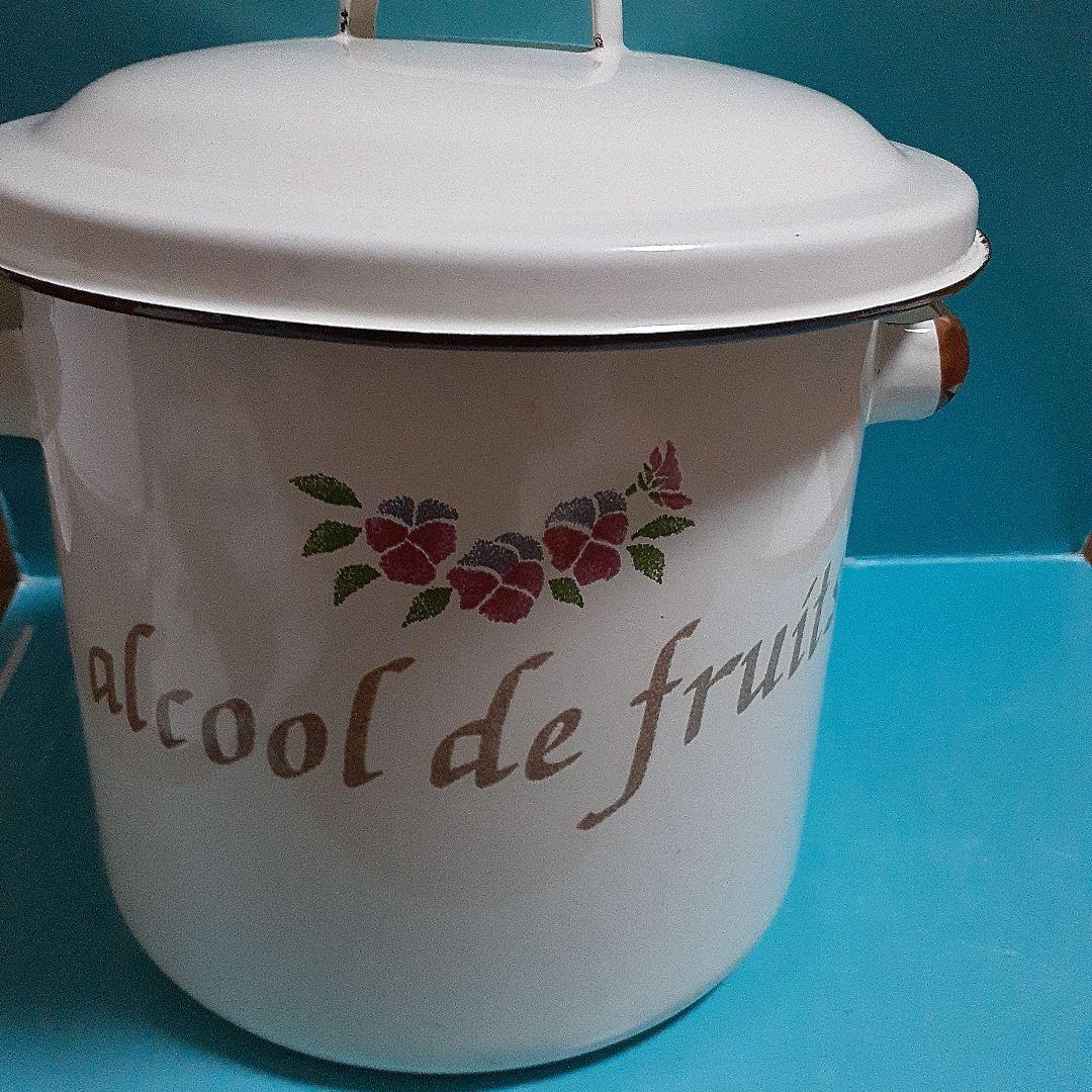 ホーロー保存容器 花柄 大容量