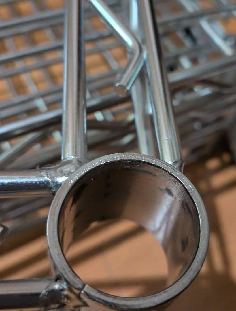 ホームエレクター600×600ワイヤーシェルフ×4、三方クロスバー×1　No.6