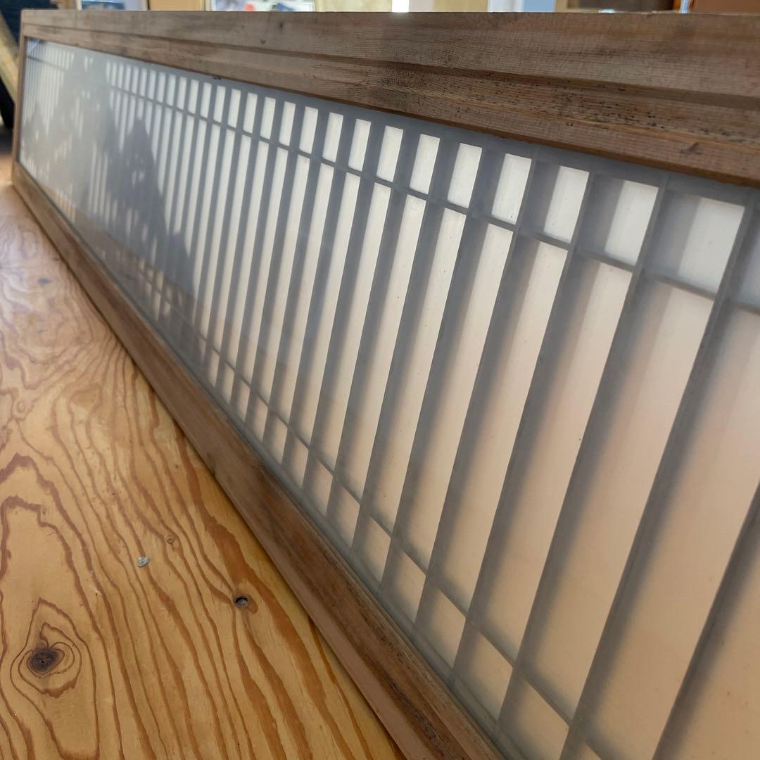 欄間 松　彫刻　すりガラス　建具　らんま