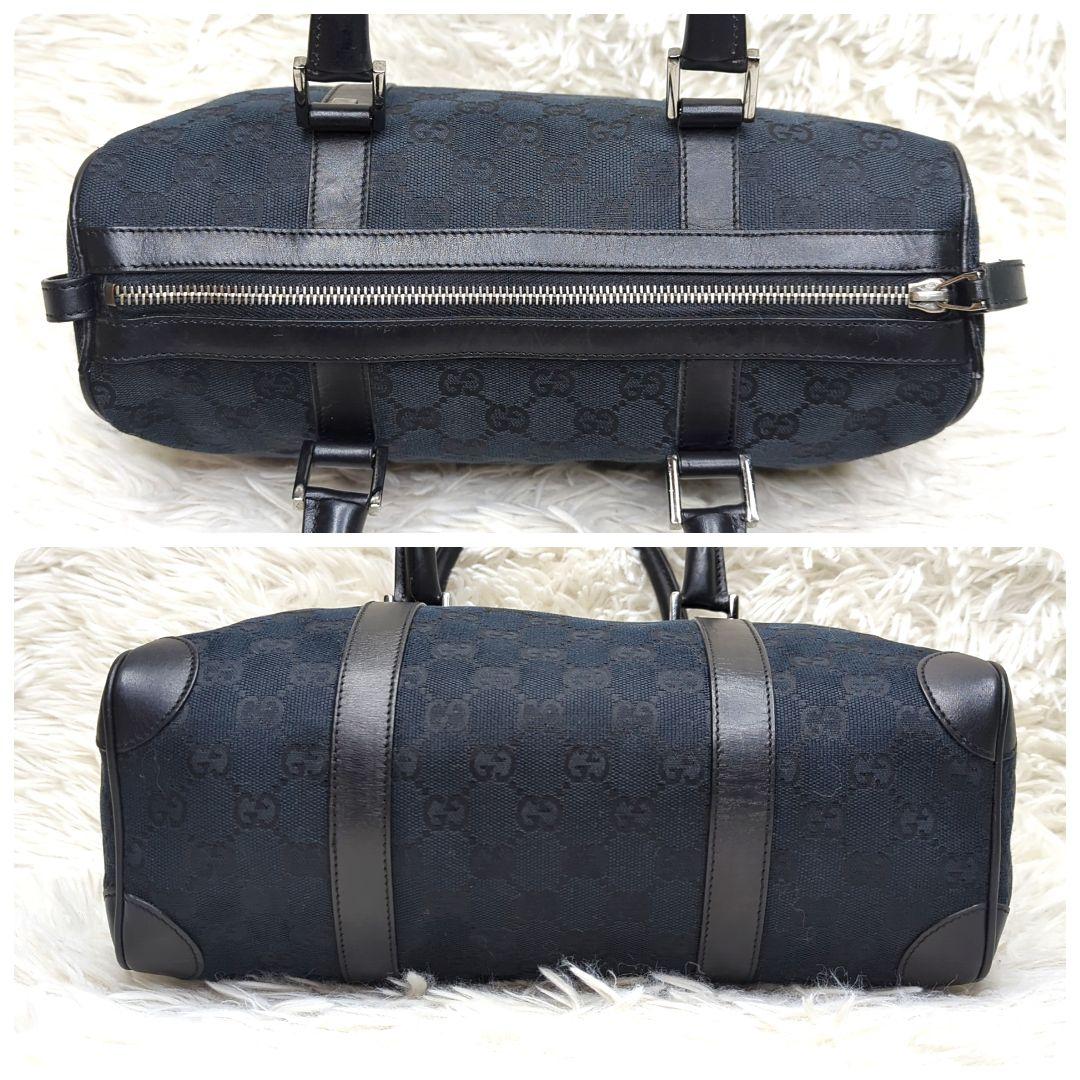 良品✨グッチ ミニボストン ブラック GGキャンバス レザー 000 0851