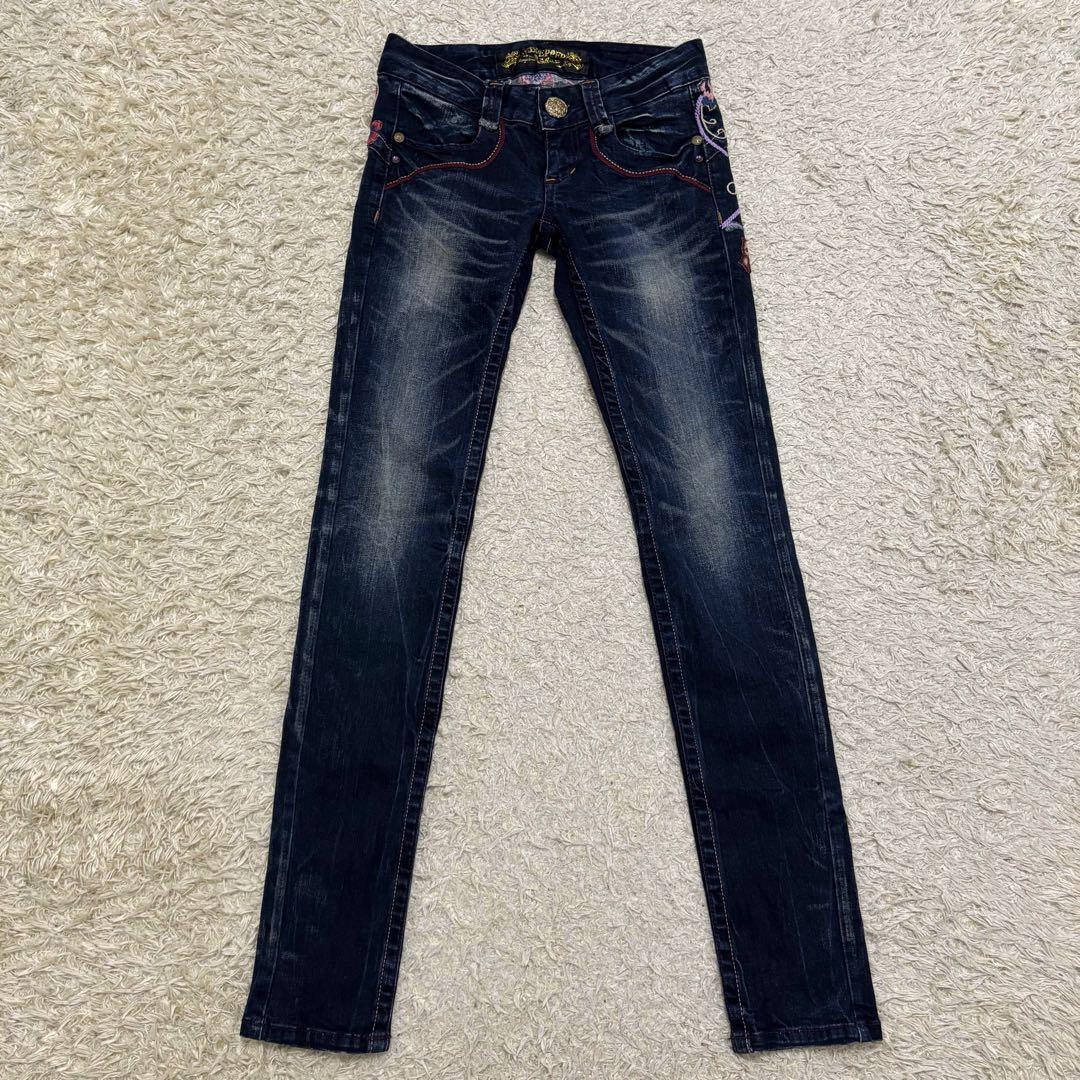 希少　レッドペッパー　エドハーディー　デニム　25 刺繍　Y2K スカル　ハート