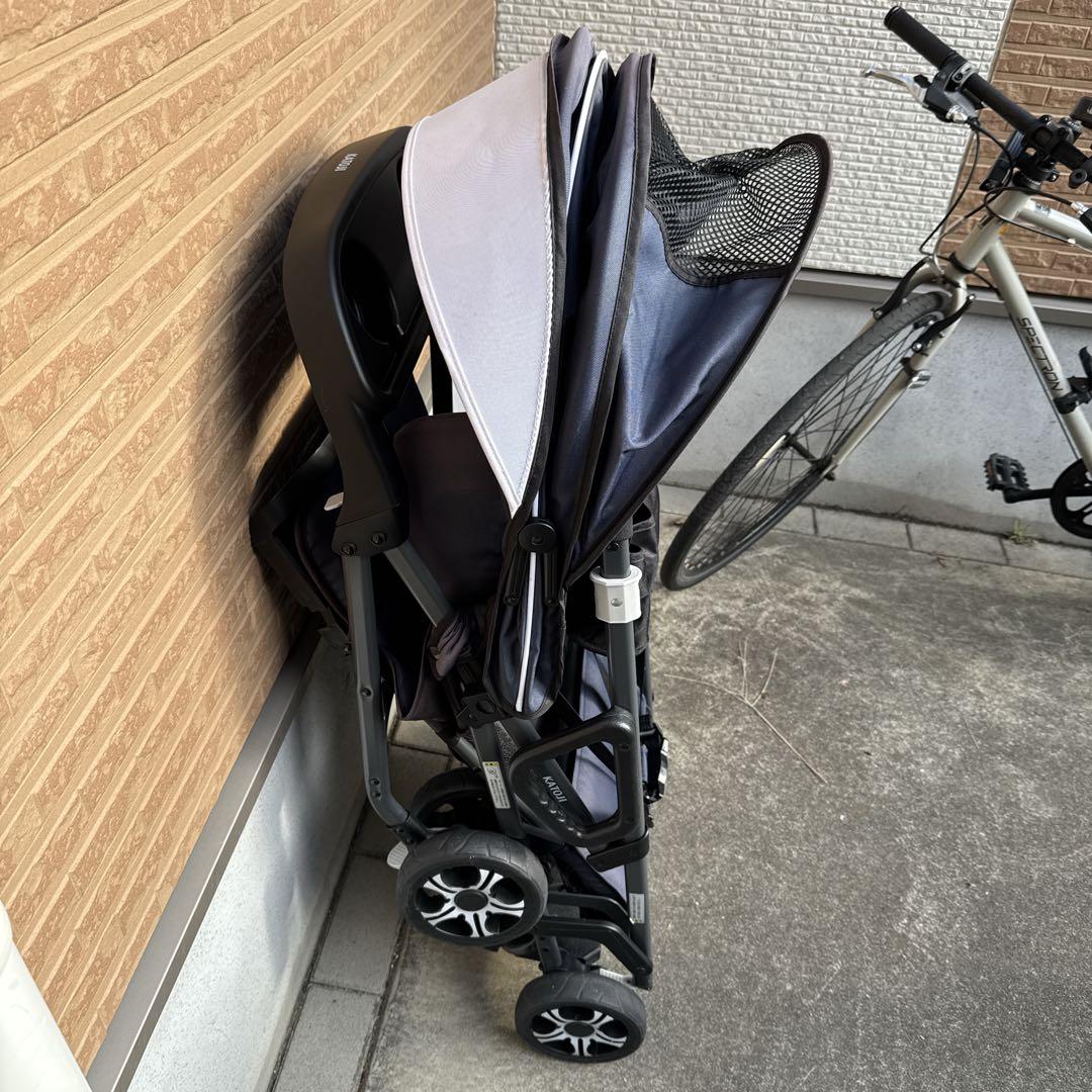 KATOJI ネイビー ベビーカー　2人でゴー