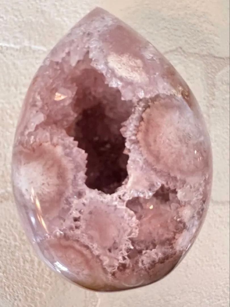 高品質　ピンクアメジスト　 フリーフォーム　フラワーアメジスト　スタンド付天然石