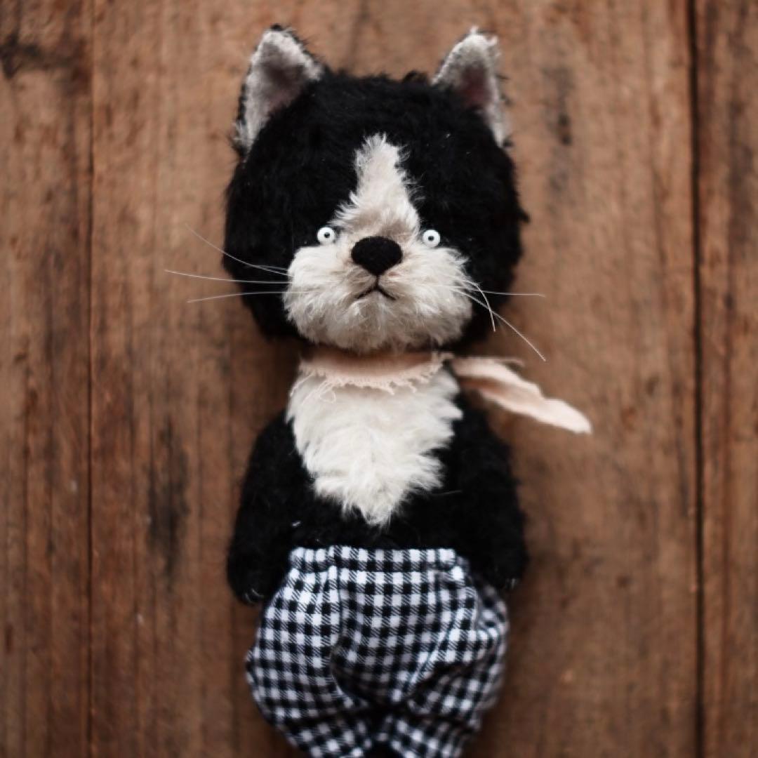 かっこいいワンさん ぬいぐるみ 海外作家様 ハンドメイド アーティストベア 犬