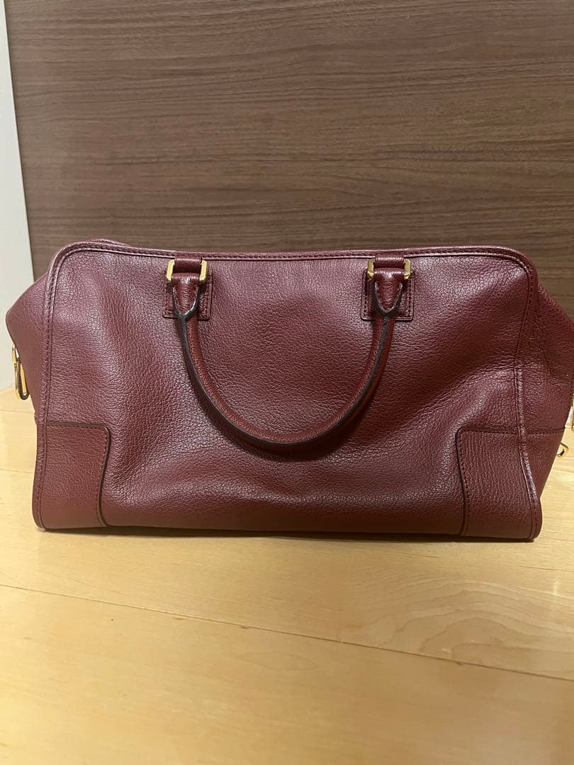 LOEWE ロエベ アマソナ36 ボルドー ボストンバッグ レザー