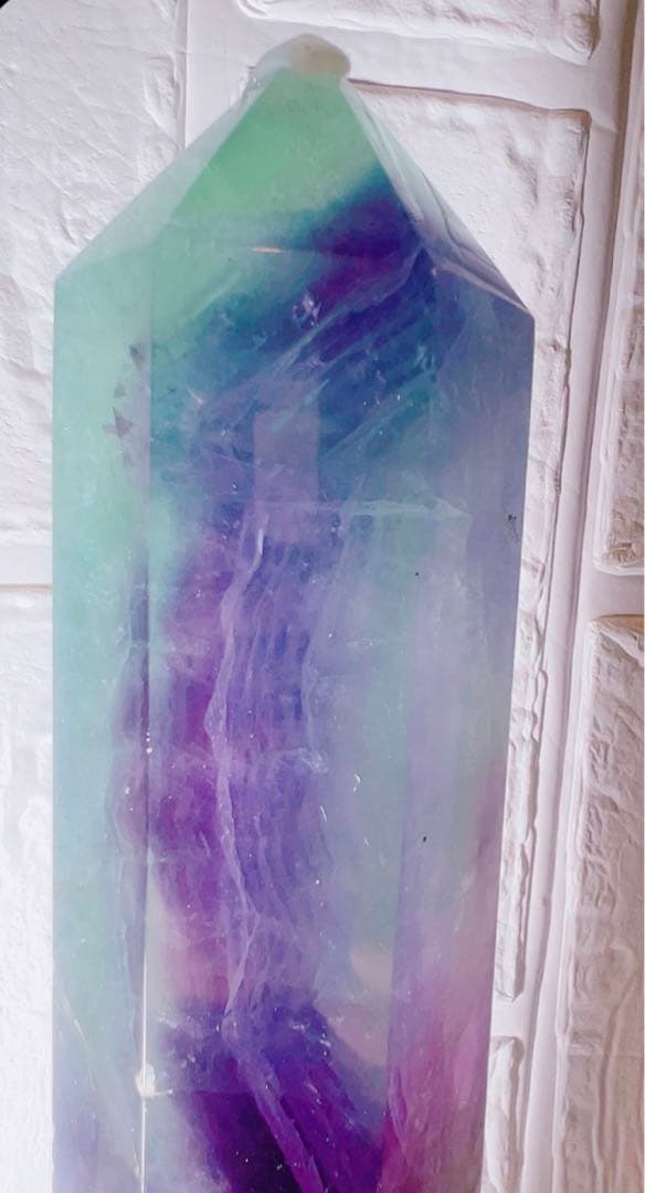 4.フローライト♡タワー♡フローライトタワー♡天然石♡クリスタル♡受検お守りに♡