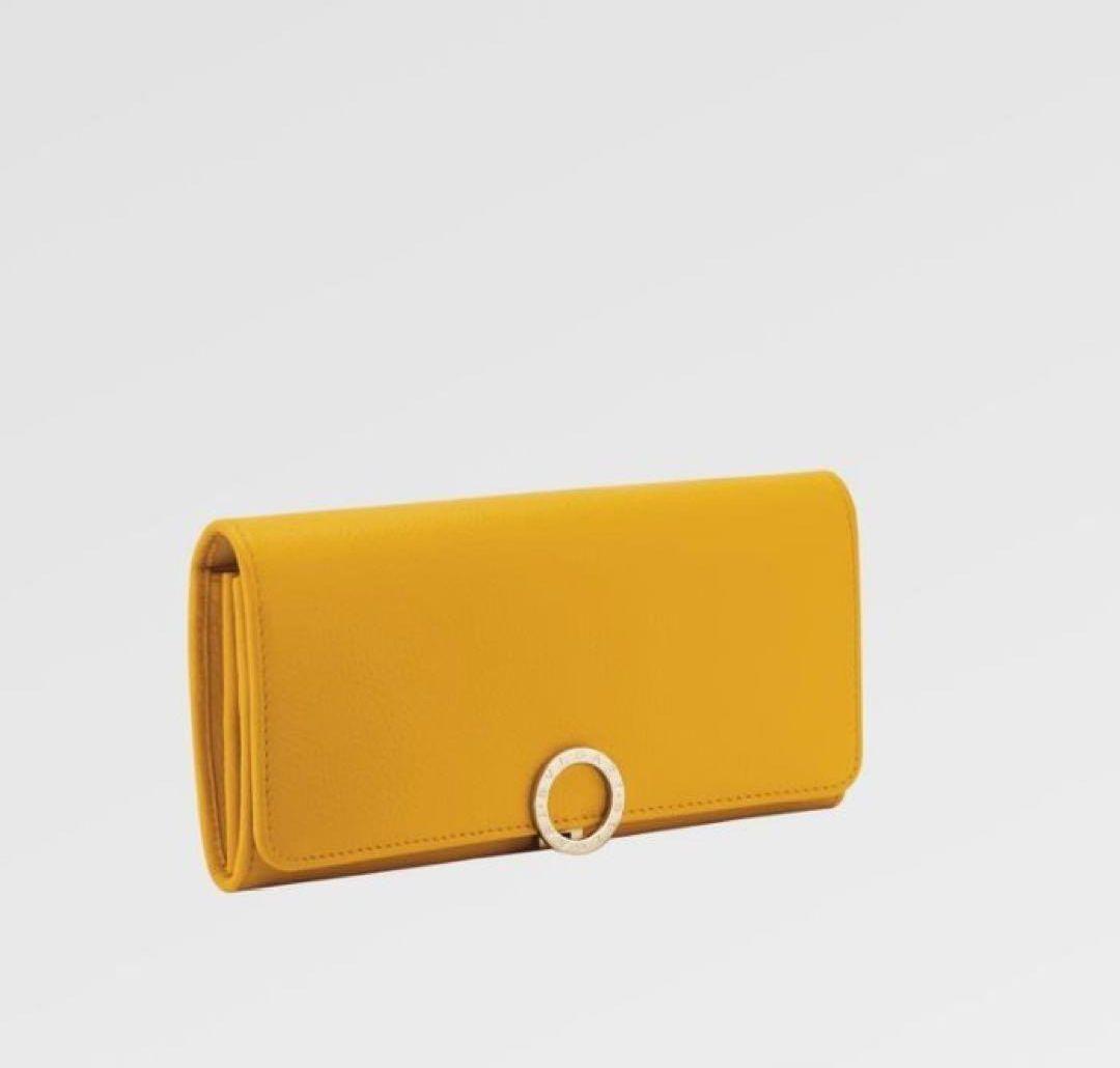 ★新品未使用★ BVLGARI 二つ折り長財布 SAFFRON AMBER