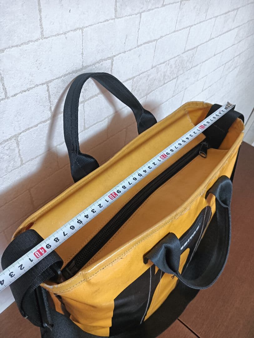 美品! レアカラー！FREITAGフライターグF74 旧BOBトートバッグ黄×黒