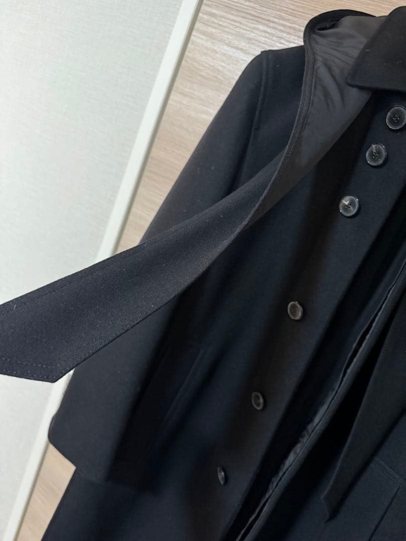 正規 VALENTINO ヴァレンティノ コート 黒 フード付