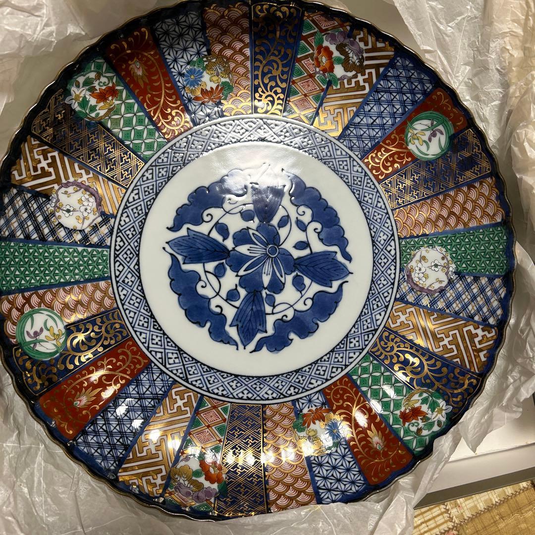 三洋陶器祥瑞花丸紋36大皿