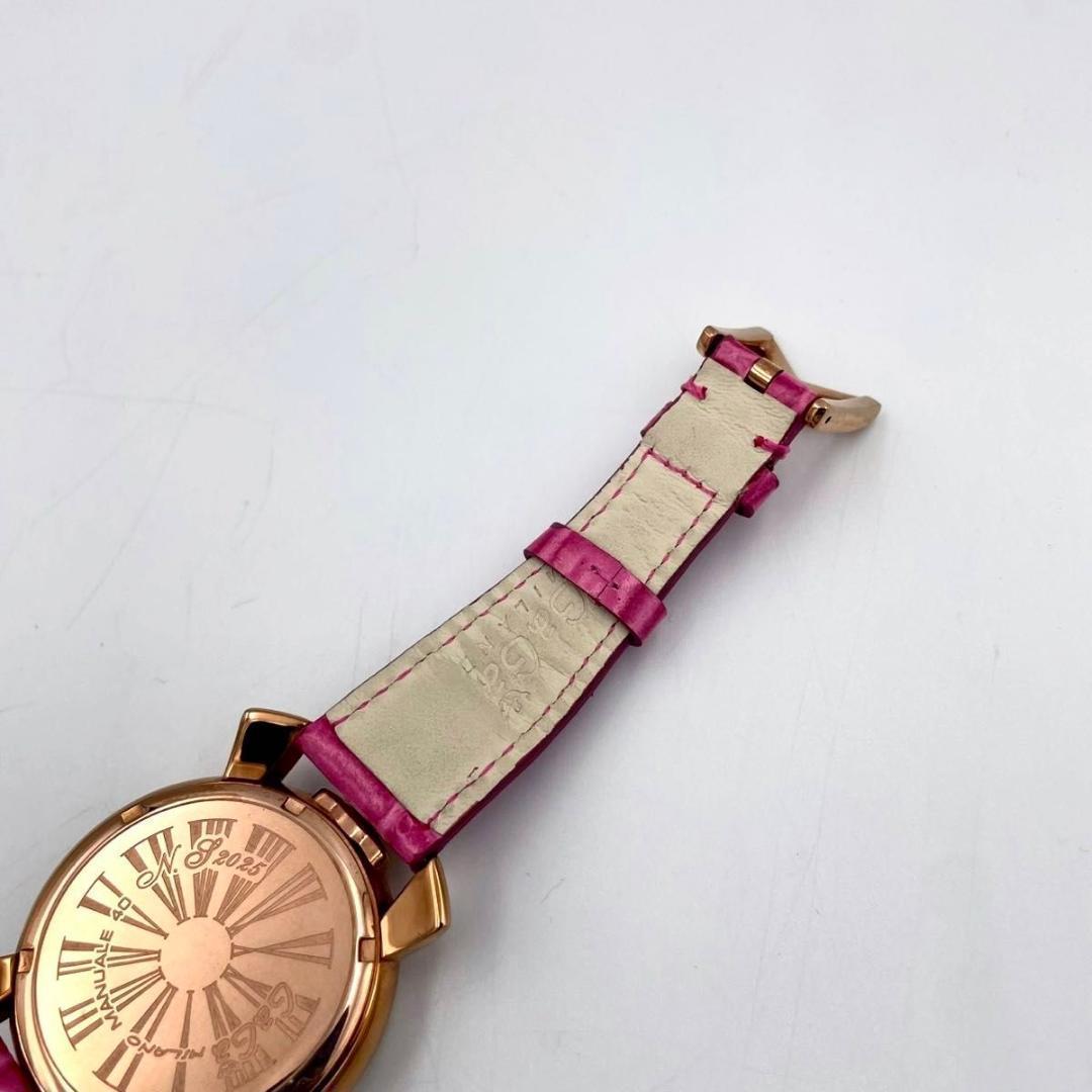 501 新品電池 ガガミラノ マヌアーレ40 腕時計 クォーツ 純正ベルト 稼働