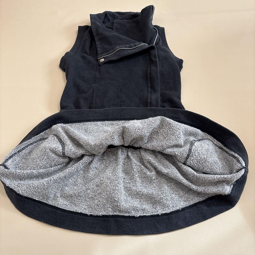 ヴィヴィアンウエストウッド ノースリーブ スウェット 変形ワンピース 黒 M