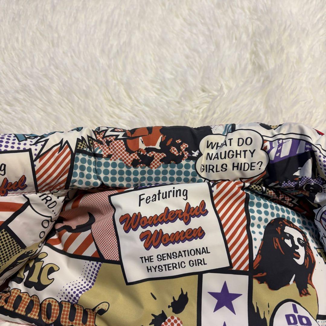 ヒステリックグラマー　アメコミ柄　リバーシブルダウンベスト