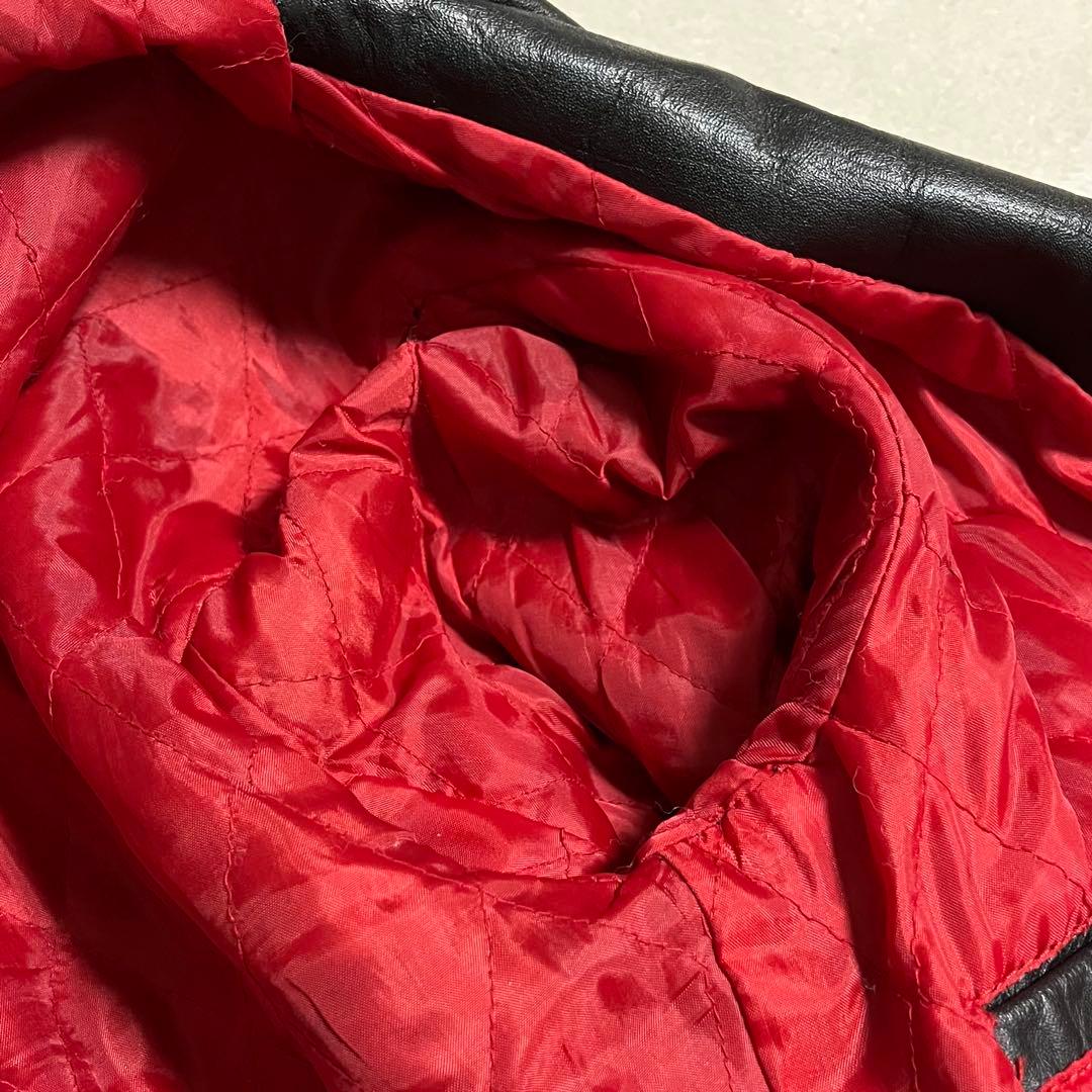 ダブルライダース　レザー　ブラック　短丈　ウエストアジャスター付き Mサイズ