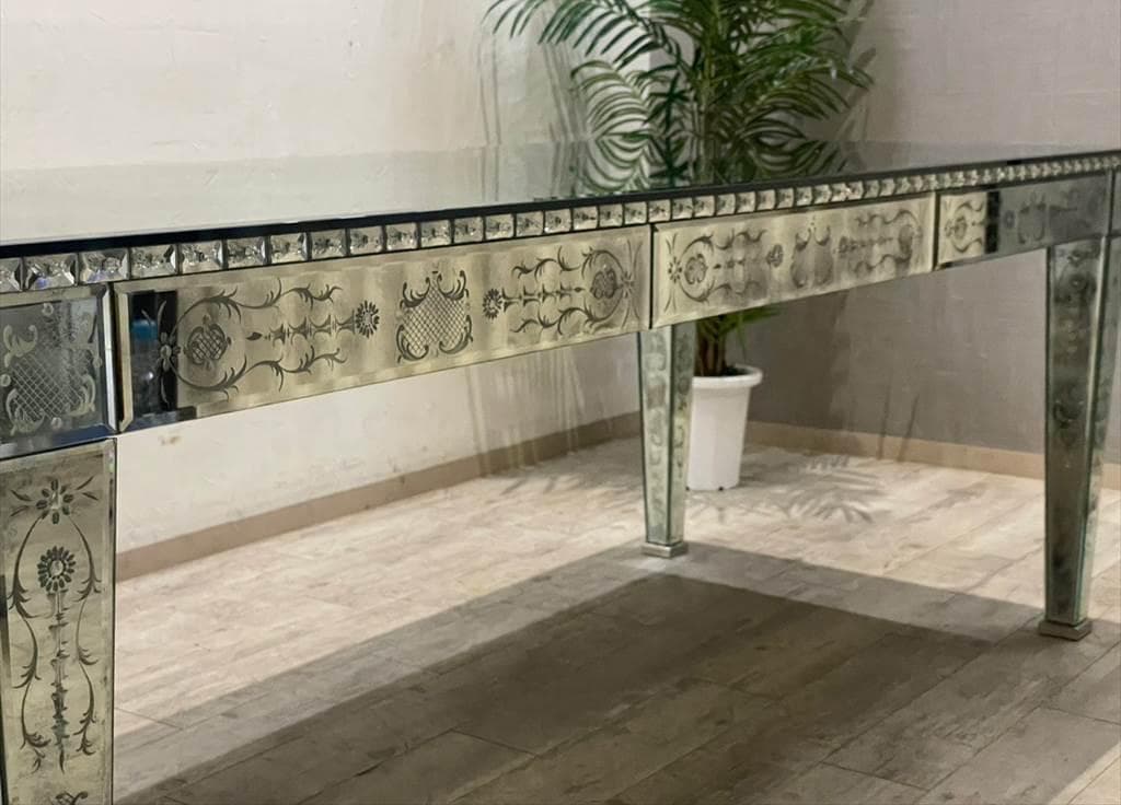 希少！煌びやかな全面ミラー仕様！最高級ダイニングテーブル♪約200万円