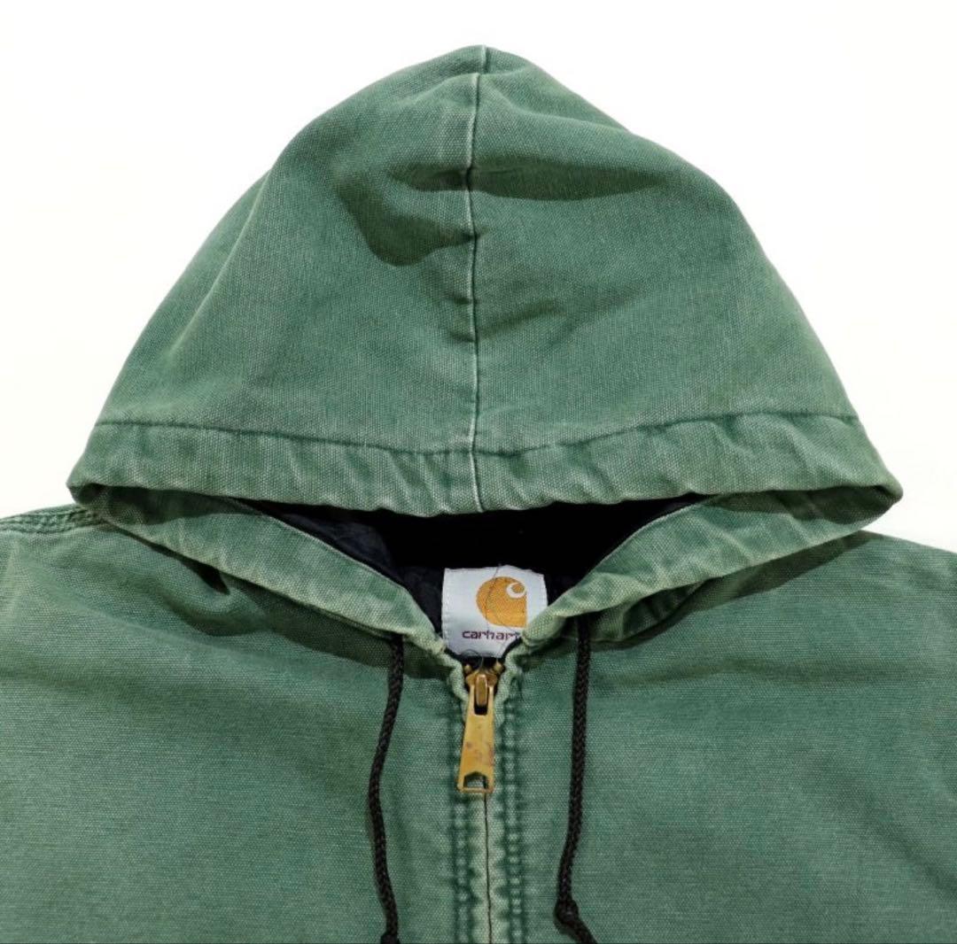 90sカーハート　アクティブジャケット　デトロイト　モスグリーン　ジョニーデップ