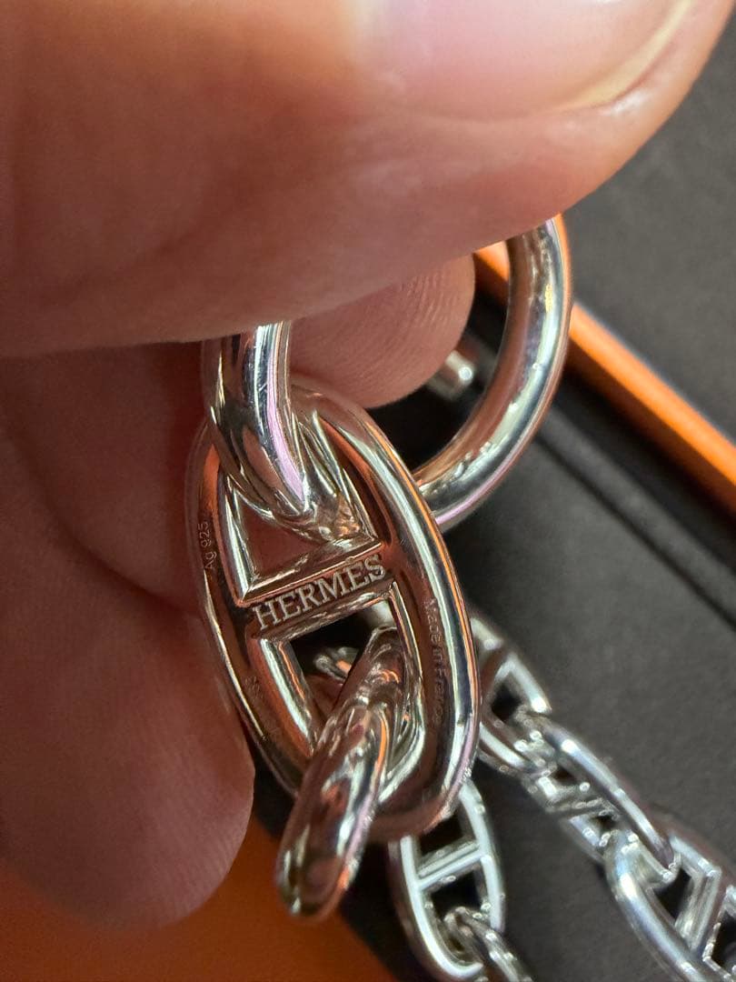 HERMES エルメス シェーヌダンクル GM 32コマ ネックレス