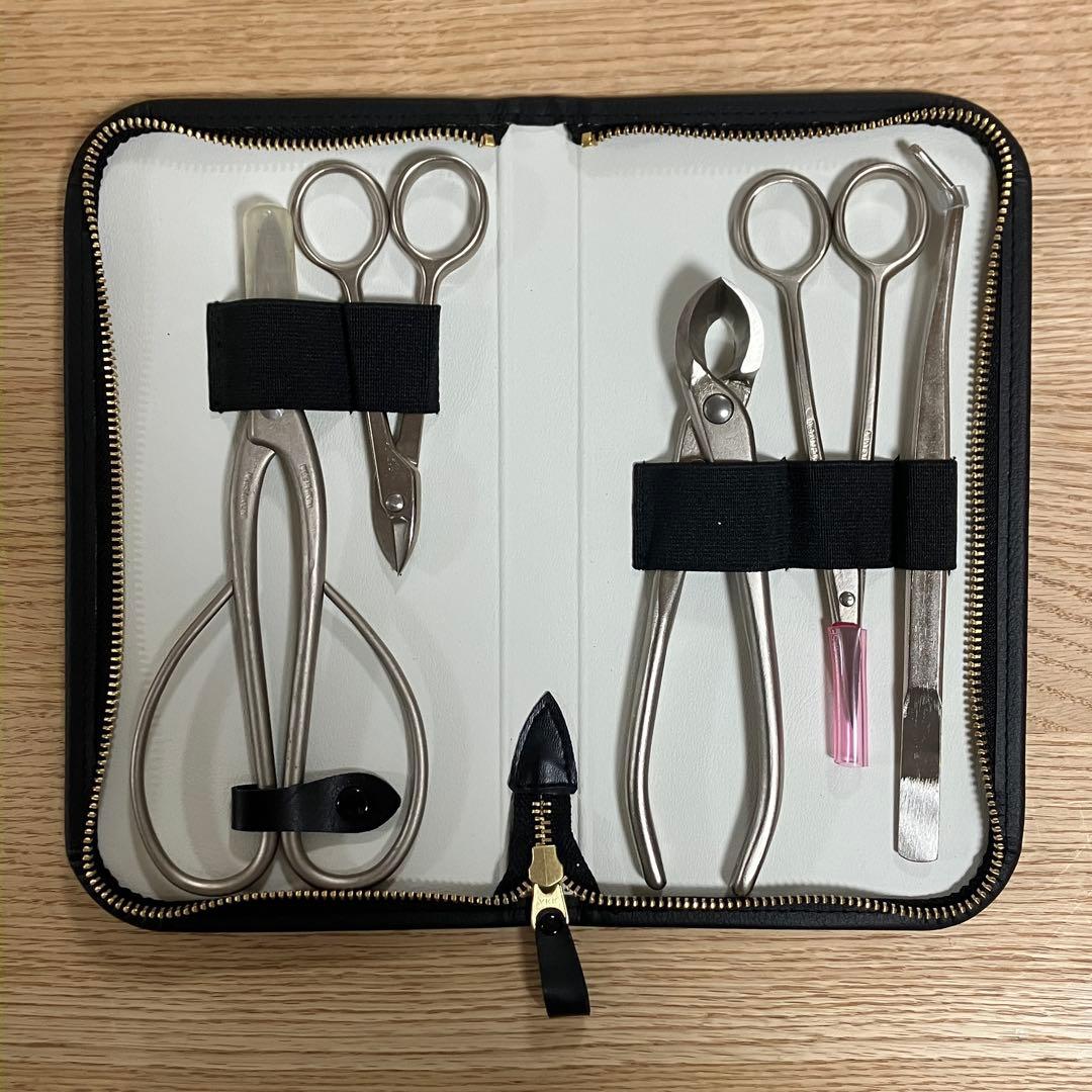 昌国　No.8033 白染盆栽道具5点セット　盆栽道具