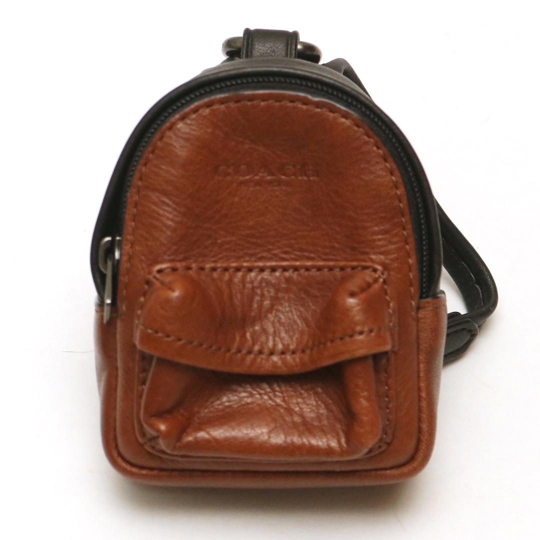 美品◉コーチ◉ブラウン×ブラック/ リュック / レザー / チャーム