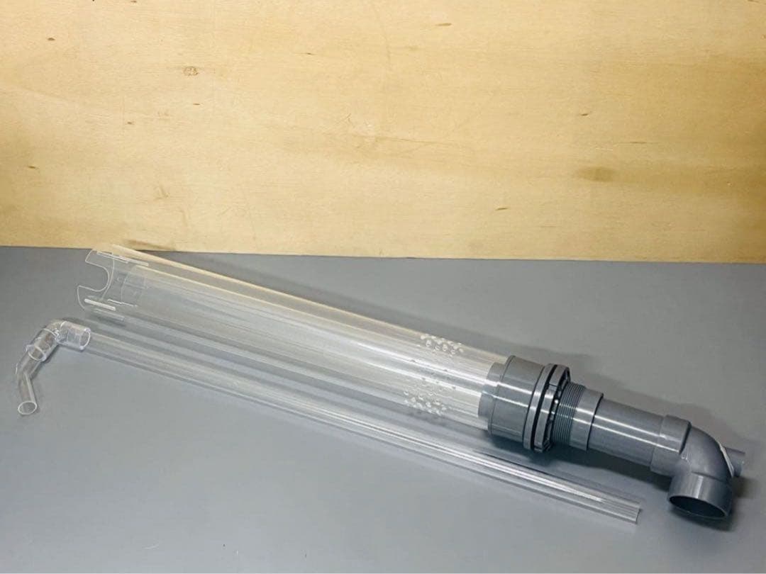 オーバーフロー加工H600用　透明三重管セット　（50Aバルソケタイプ）