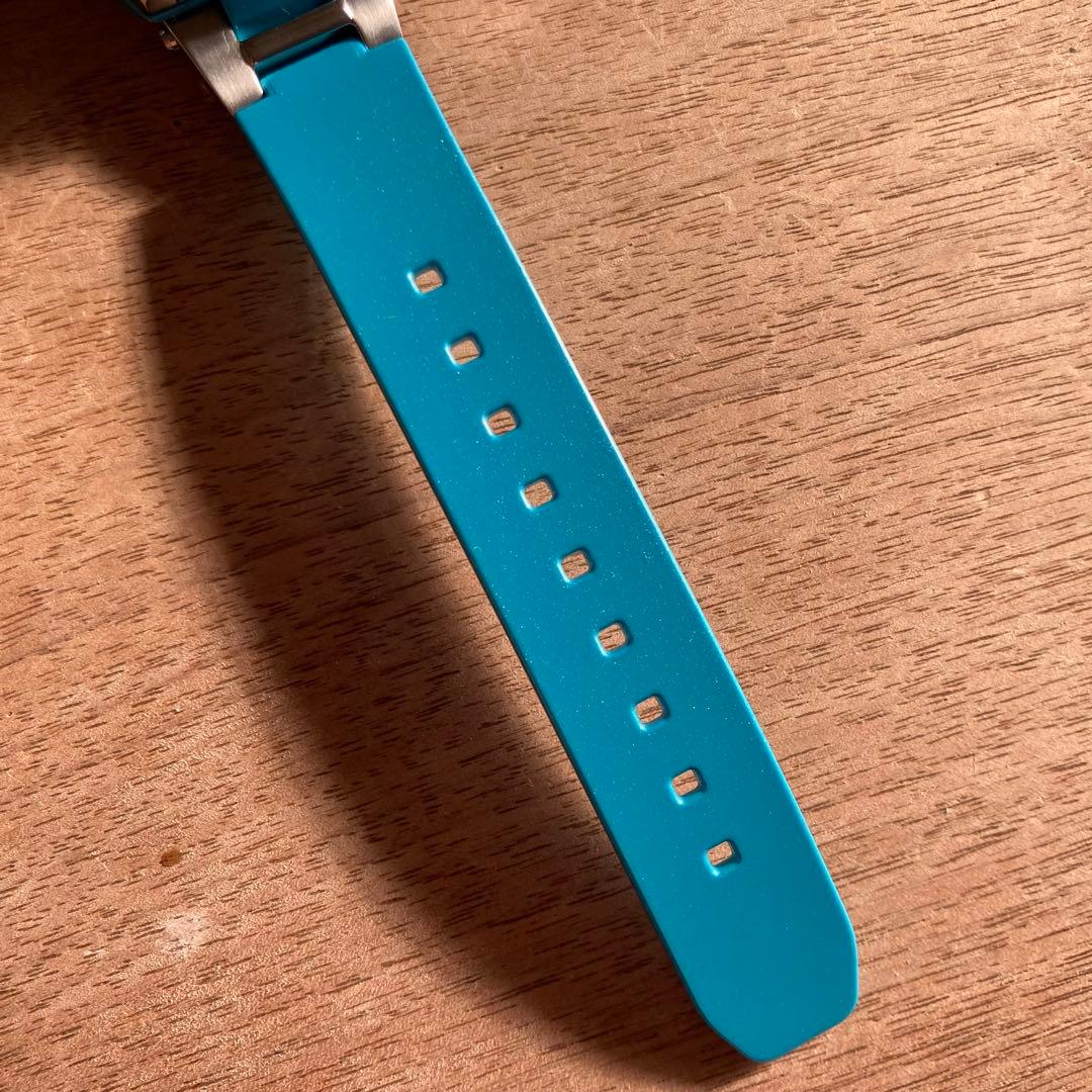 Baby-g 電波ソーラー　アナログ　三針 水色　ブルー　ホワイト　白　美品