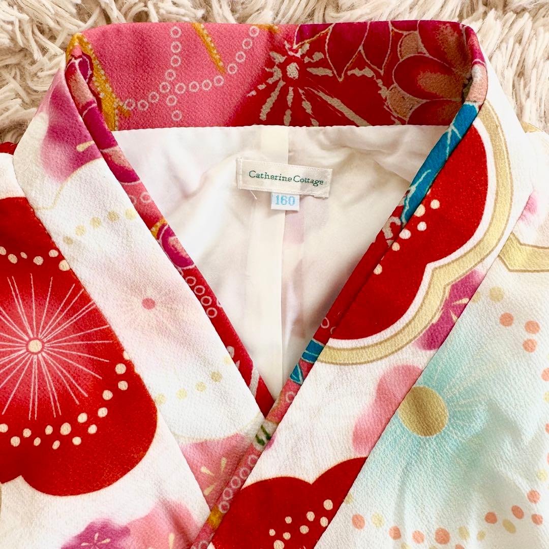 美品　キャサリンコテージ 卒業式　袴　肌襦袢　髪飾り　165 紺